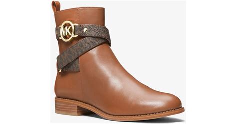 michael michael kors rory leather and logo boot|michael kors ankle boots dillard's.